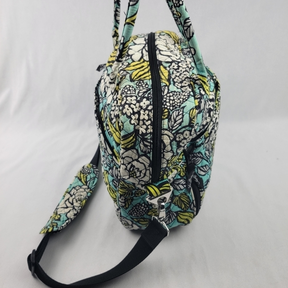 Vera Bradley Island Blooms laptop work travel school messenger bag - Picture 3 of 14
